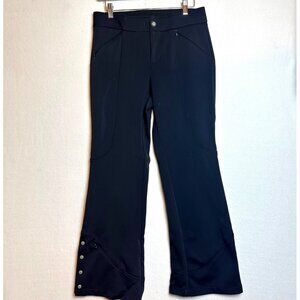 Athleta Snow Cruiser Black Flare Pants Size 6 Water Repellent Fleece Lined